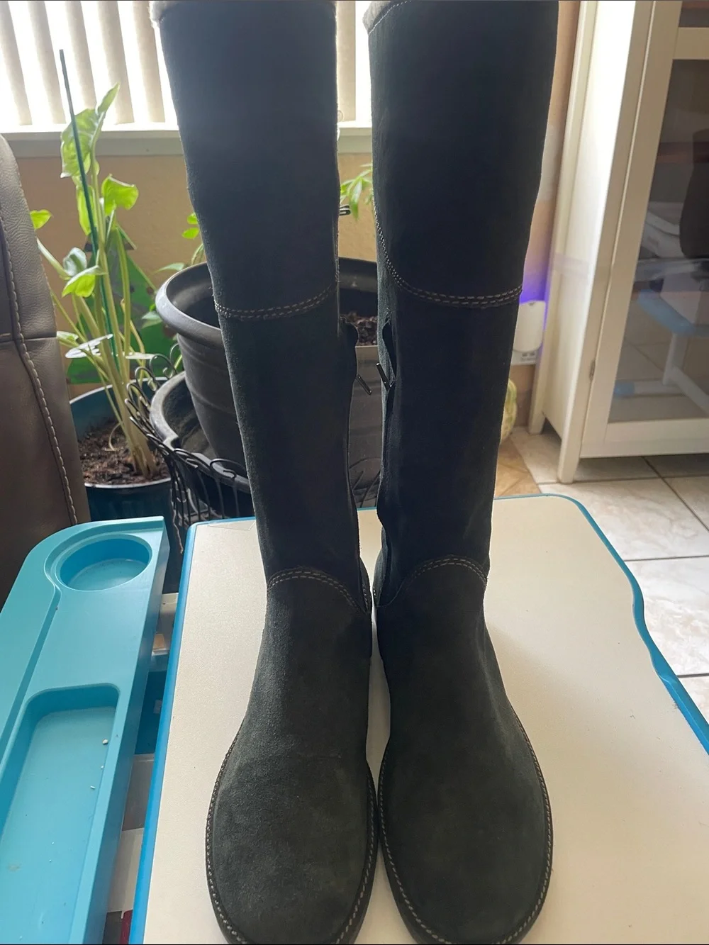 Style & Co. Tall Suede Winter Boots - Gray